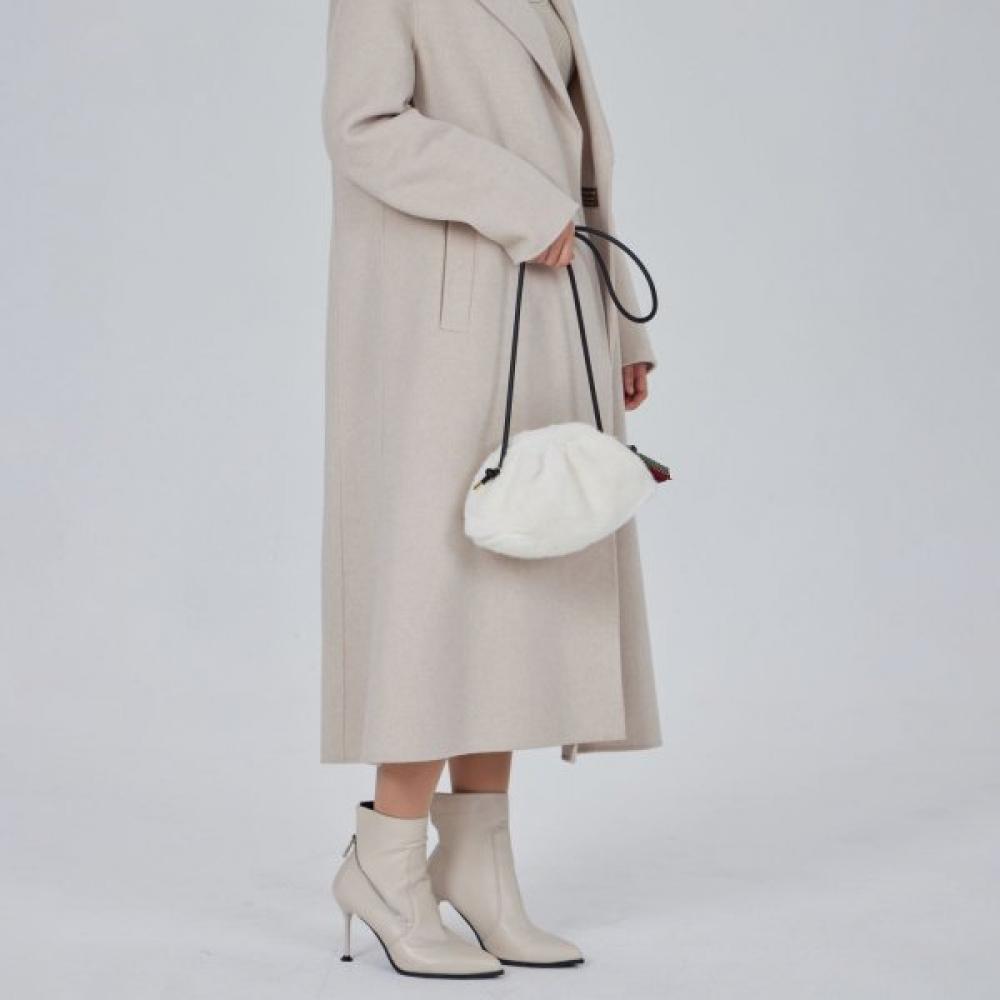 Lala Fur Clutch Crossbody Bag   Ivory  Lala2f140 