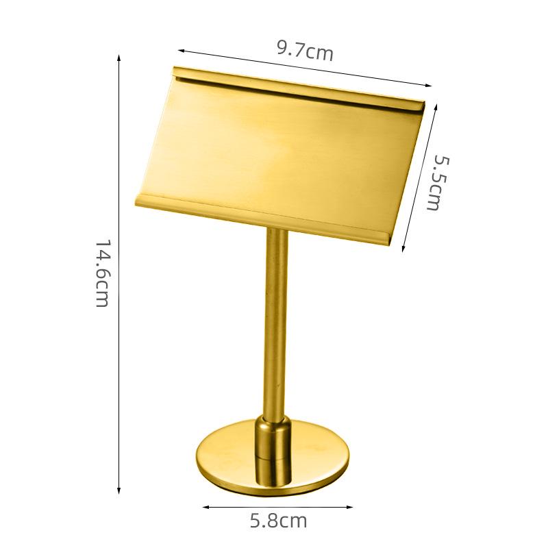 Stainless Steel Table Number Clip & Card Holder for Buffet & Hotel