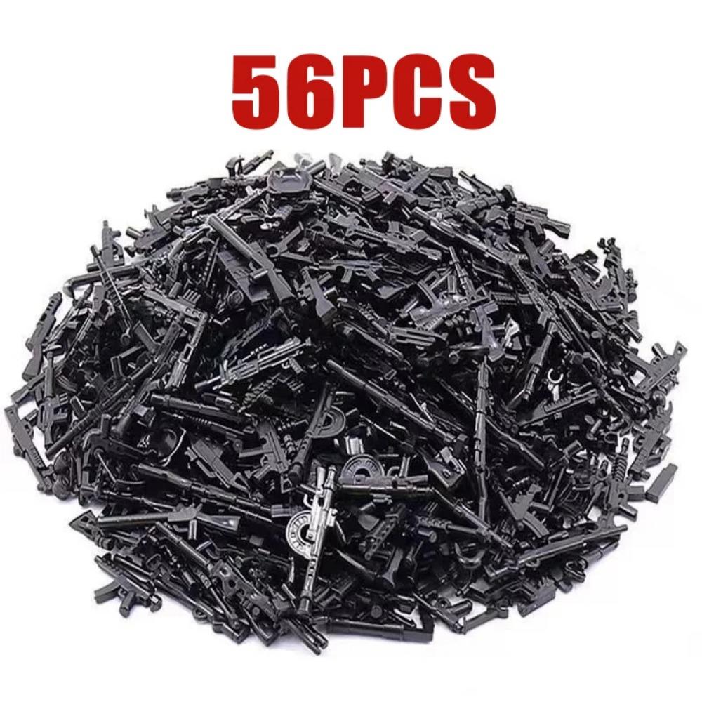 WWII Building Blocks Military Weapons Police Soldier Figure Accessories Model Brick Gun Cannon Launcher Bunker Outpost Toy X017