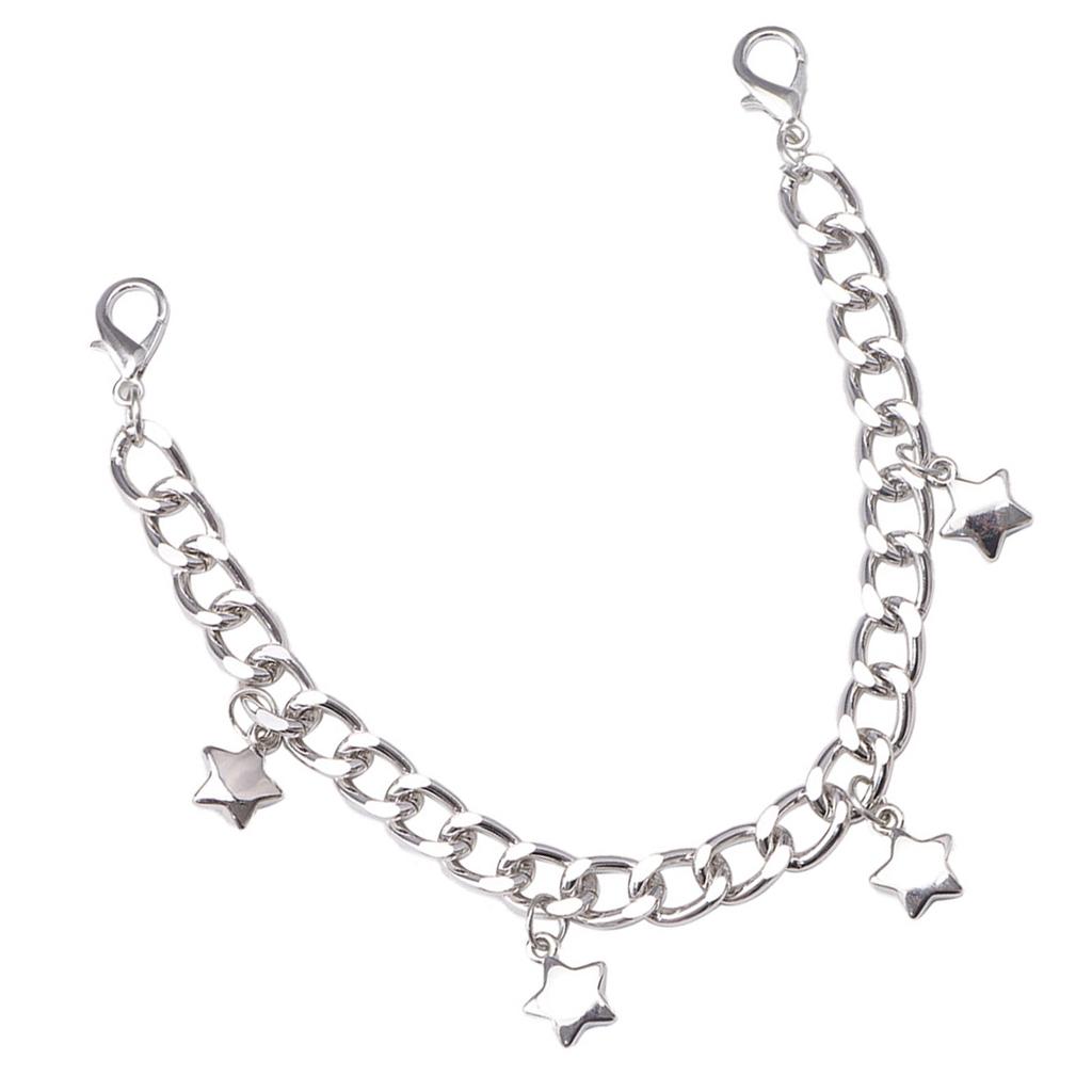 Star Punk Seitenkette an Schuh Stiefel Handtasche Anhänger für Mädchen Stilvolles Stiefelarmband Hose Streetwear Kette