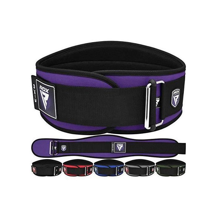 RDX Ceinture de Musculation Powerlifting Fitness, Ceinture Lombaire pour Gym, Haltérophilie, Deadlifts, Entraînement, Violet, M