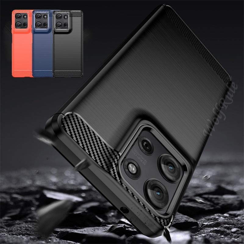 For Moto G75 Case Cover Motorola Moto G75 Capas New Carbon Fiber Phone Bumper Back Shockproof Soft TPU Case Moto G75 5G Fundas