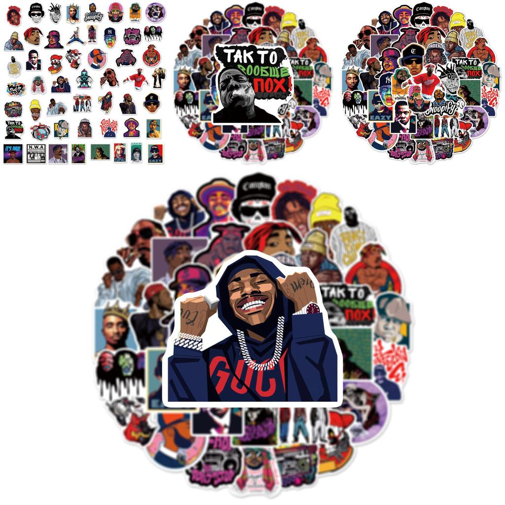 Adesivi Leggendari Rapper Tupac 2pac 50 pezzi Impermeabili Graffiti Valigia Laptop Skateboard