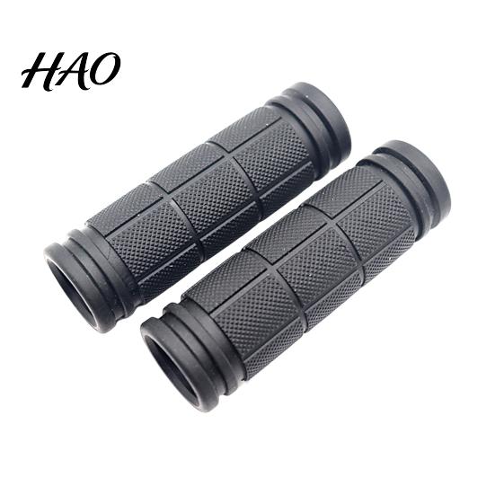 Handlebar Grips 1 Pair Bike Sleeves Shock Absorption Anti-slip One-sided Locking Rubber Dustproof Bicycle Cycling Handle Bar Replacement Parts Stable чёрный