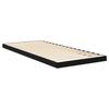 Floor Bed Frame Black Oak Effect 75 x 190 cm Wood Based Material