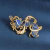 Sturdy Zinc Alloy Foxes Pin Featuring Starry Detailing Secure Clasp Foxes Brooch Ideal For Casual Or Formal Occasions