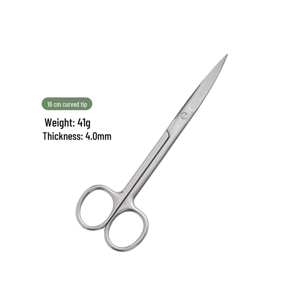 14cm Stainless Steel Curved & Straight Thickened Scissors for Lab, Beauty, Suture, and Gauze