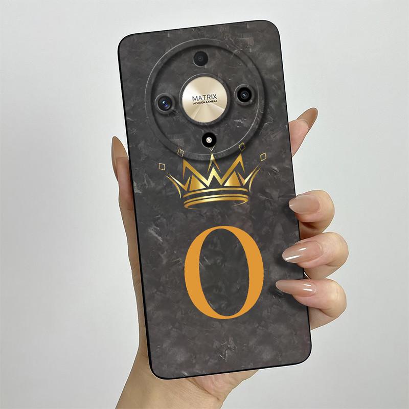 For Honor X9b Case Honor X9A Honor Magic 6 Lite Magic 5 Lite Phone Case Crown Letters Full Matte Anti Drop Soft Protective Cover