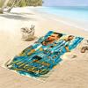 Custom NameFootball Player Art Beach Towel Soft Microfiber Summer Towel Quick Dry Absorbent Towel for Beach Swimming Pool Travel