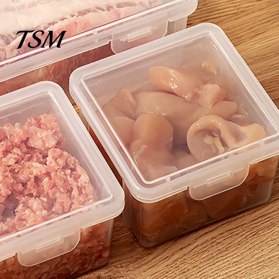 Gefrierschrank-Organizerbox Kühlschrank-Aufbewahrung mit Deckel Lebensmittelecht Transparent Gefrierbehälter für Fleisch Große Kapazität Multifunktional Gemüse Obst