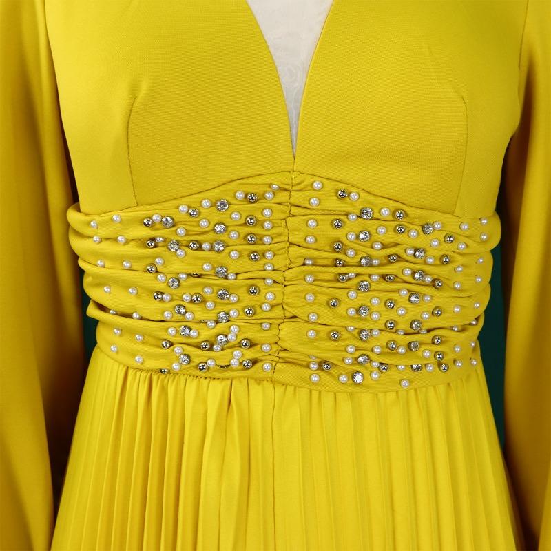 Damen Herbst Perlen Mesh Mode Lässig Lose Weite Bein Jumpsuit