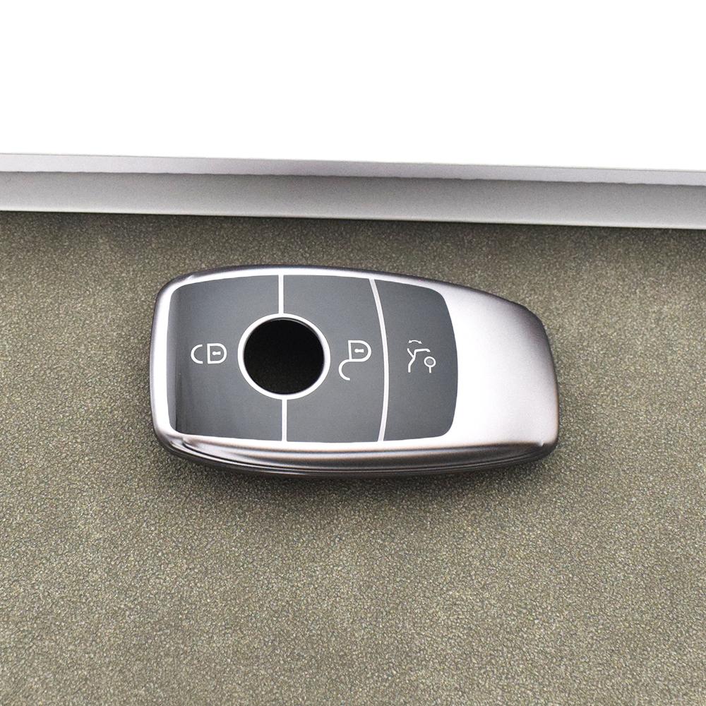 3 Buttons Auto Shell Bag Gun Grey TPU Car Key Cover Case For Mercedes Benz W177 W205 W213 W222 G63 X167 Maybach A E G GLS Class