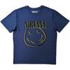 26 Nirvana Inverse Smile Blue Licensed T-Shirt Men's- Unisex T-Shirt