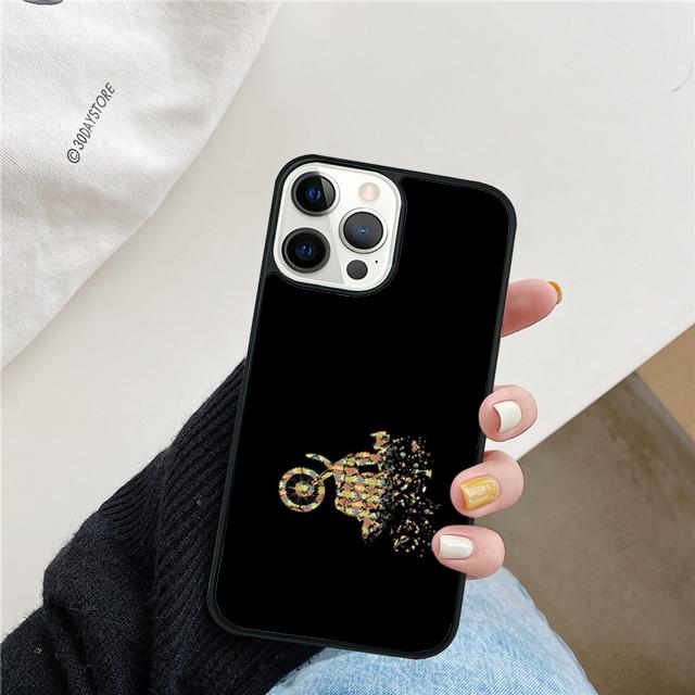 Motorrad Bike Handyhülle Cover Für iPhone 17 Air 15 16 14 13 12 Pro Max 11 Pro Max Plus Hülle Schale
