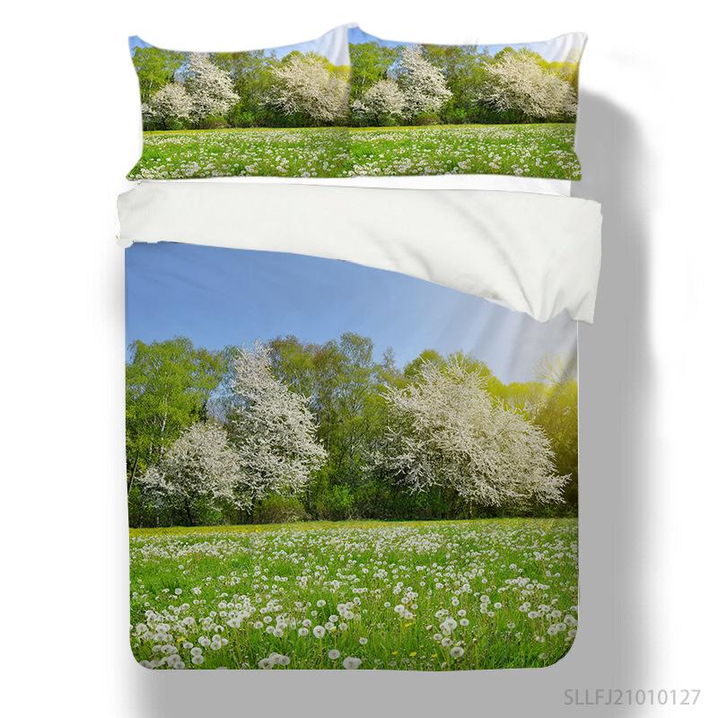 Huahai Serie Digitaldruck Bettbezug Kissenbezug Zwei- oder Dreiteiliges Set Polyester
