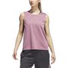 Adidas Logo Mesh Breathable Round Neck Sleeveless Vest Women Tops Pink IJ5243