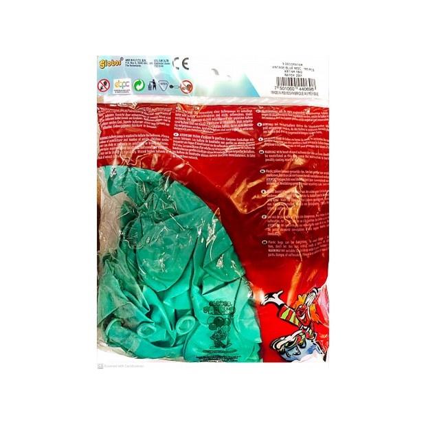 Globos Latex Plain Balloons (Pack of 100)