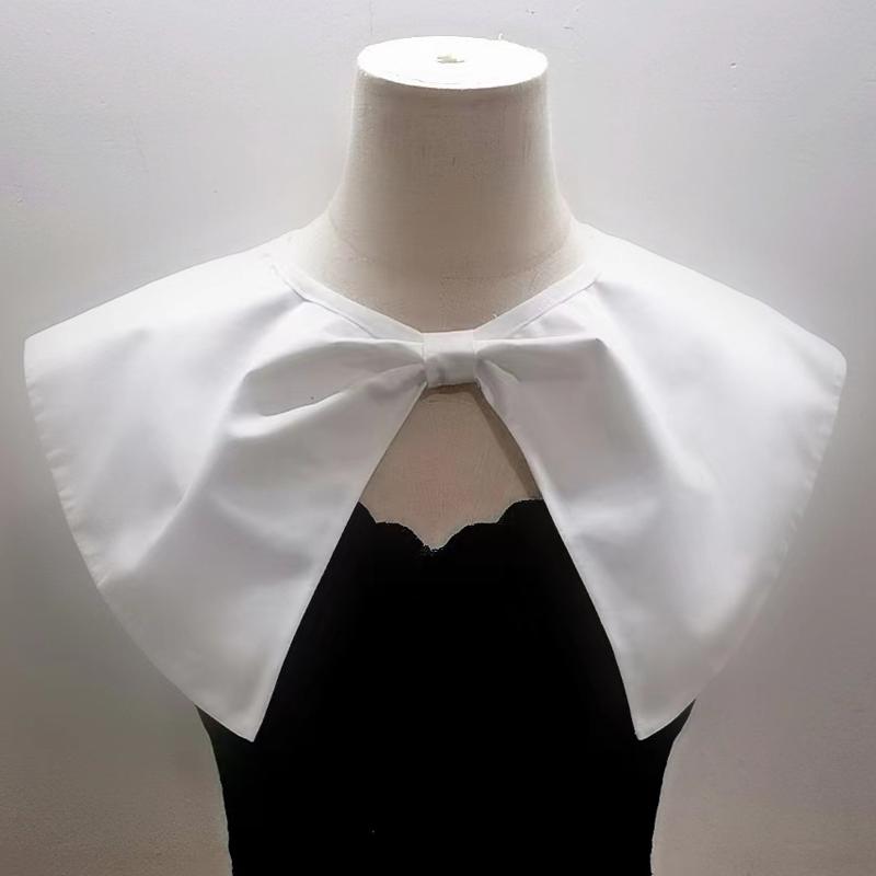 New Large Detachable Collar For Women Decorative Shawl Versatile Skirt Collar Bow Big Lapel