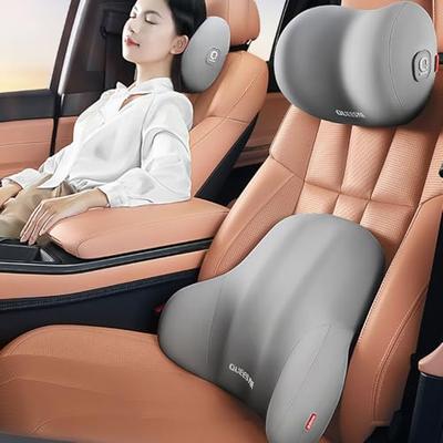 Car Lumbar Support Cushion, Headrest, Neck Support, Fatigue Relief, Memory Foam, Backrest, Memory Cotton, Low Rebound, Breathable, Easy Installation,