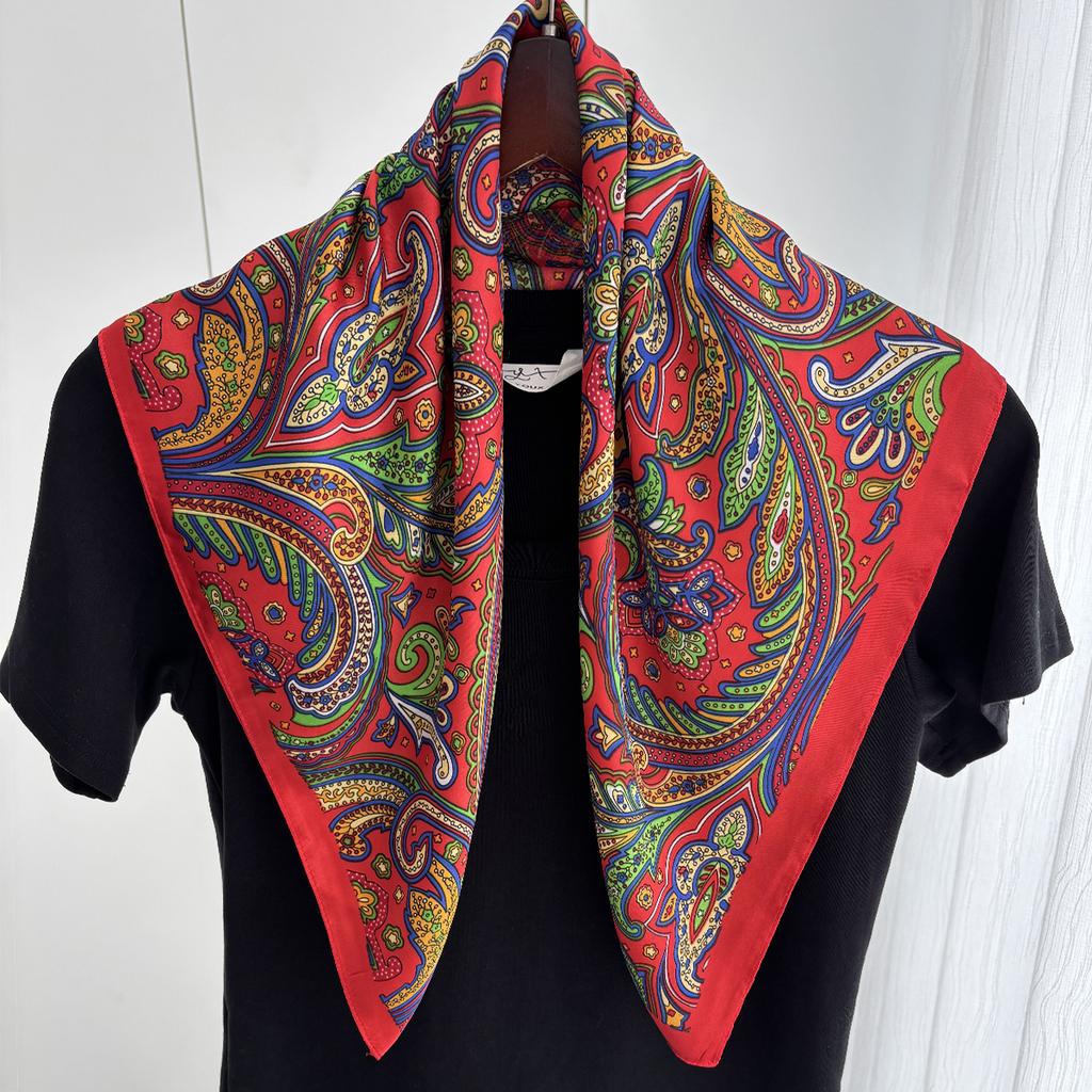 1Pc 70*70Cm Square Scarf Women Luxury Bandana Head Fashion Lady Hair Shawl Wrap Spring Summer Female Neckerchief Hijab