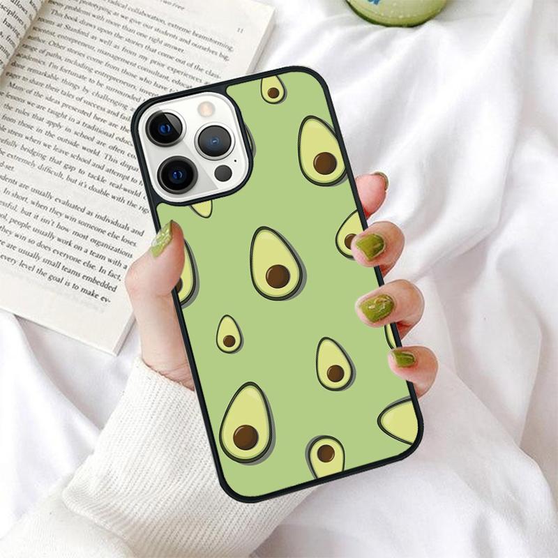 Süße Avocado-Handyhülle für iPhone 17 Air 16 PRO MAX 15 14 PLUS 12 11 13 Rückabdeckung Fundas Schale coque