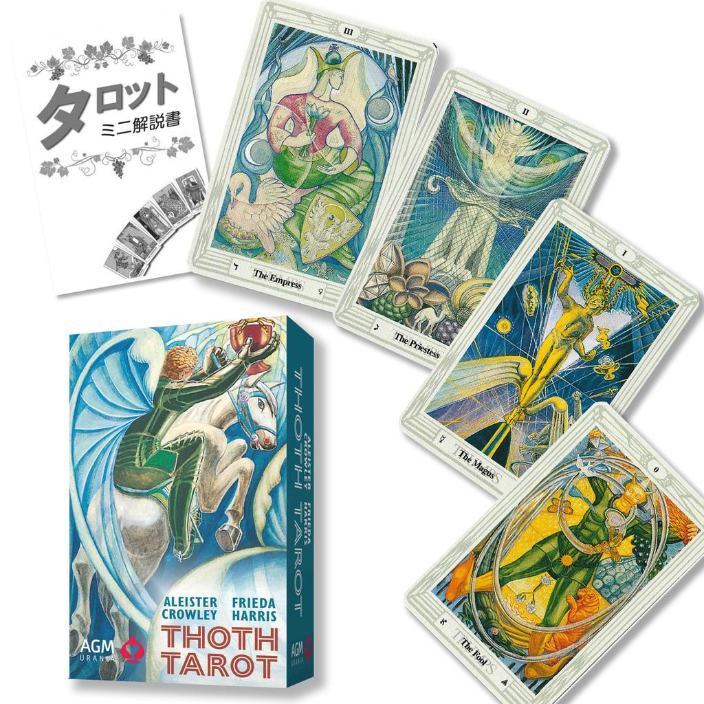 Thoth Tarot Pocket Edition by Aleister 78 Includes Instructions for How To Read the Tarot Cards In Crowley, Cards, Japanese.