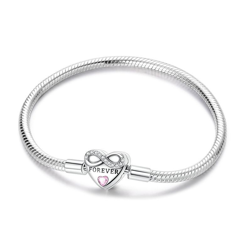 100% Silver Bracelet Fit Original Design Beads Charms DIY Jewelry Making Dazzling CZ Chain Bracelet For Women