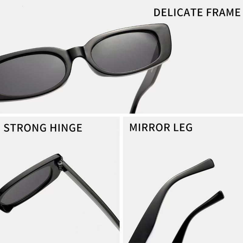 Latest Vintage Retro Small Frame Rectangular Fashionableable Sunglasses for Women Jelly Colored Sunshade Sun Eyeglasses UV400 Glasses