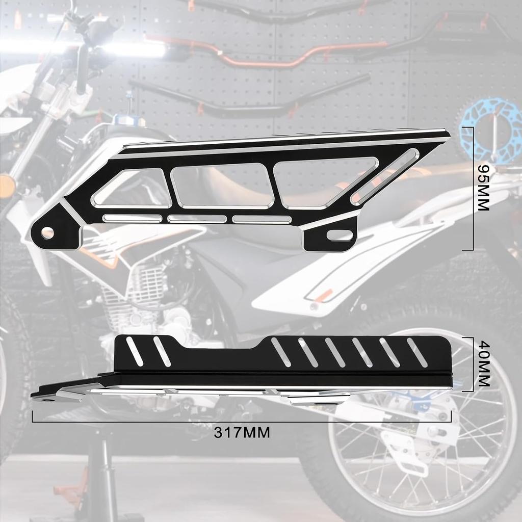 Rear Chain Guard for Hawk 250,CNC Upper Chain Cover Protection for Hawk 250cc/Hawk 250 DLX - Black