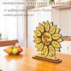 Sunflower Home Decor, Inspirational Gift - Wooden Sunflower Sign - Suitable For Women,  Girlfriends, And Daughters; Can Be Placed Home Bookshelf.