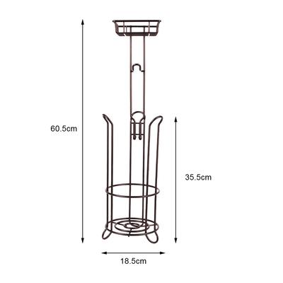 Bathroom Paper Roll Stainless Steel Towel Stand Multifunctional Storage Shelf For Phone Tissue Toilet Paper Holder