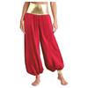 Womens Hippie Harem Pants Magical Lantern Style Metallic Shiny Patchwork Design Arabian Princess Costume