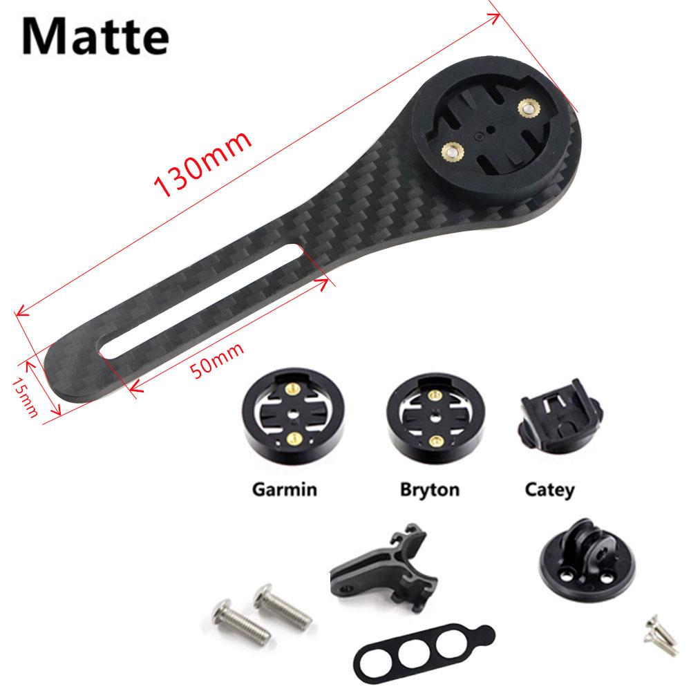 Short Version Bicycle Computer Mount Full Carbon 3K Road MTB Handlebar Mount Holder Support For Cateye Bryton IGpsport Blackbird