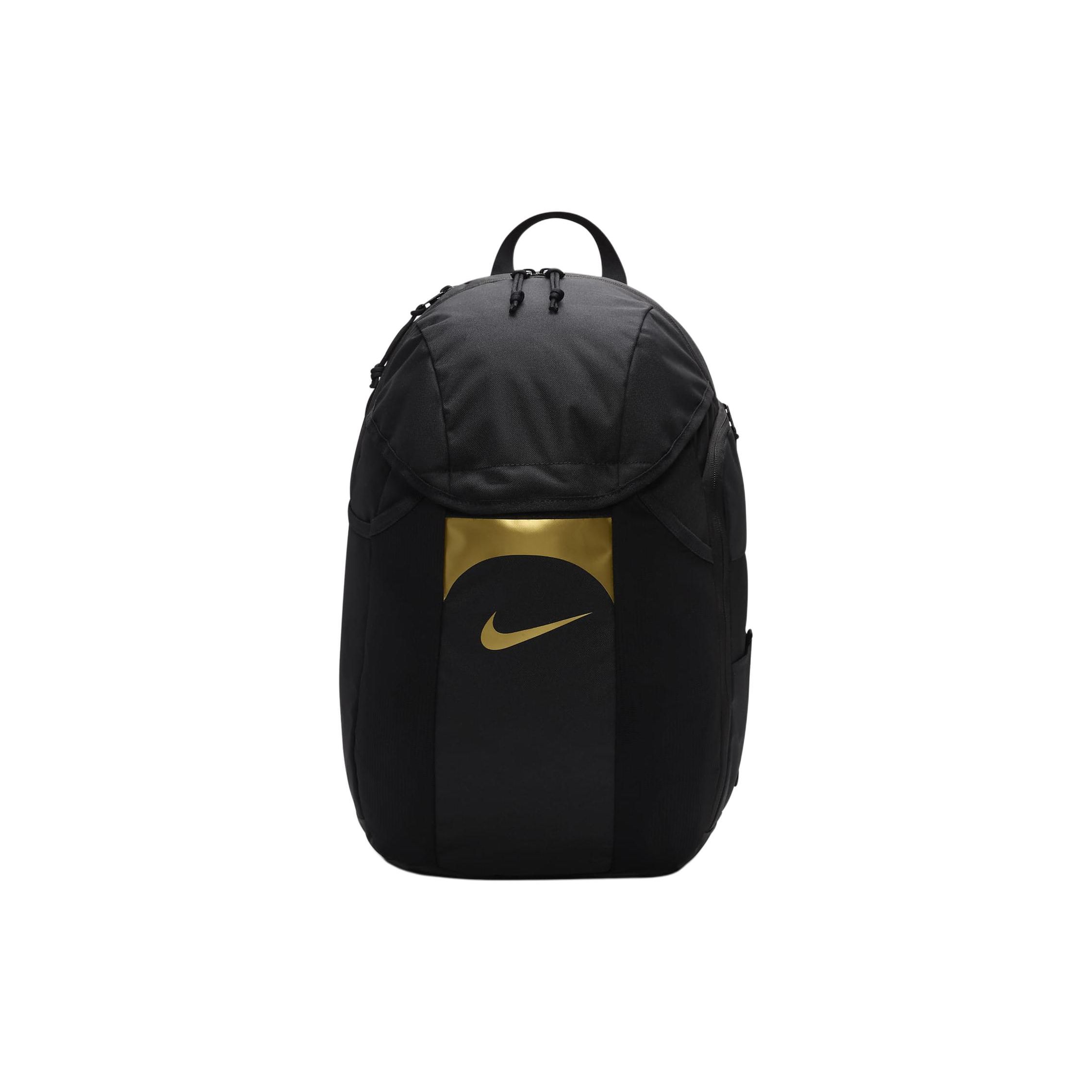 

Nike Logo Print Zipper Closure Fabric Backpack Unisex Backpack Black Metallic-Gold DV0761-016 Black & Metal Gold Coin