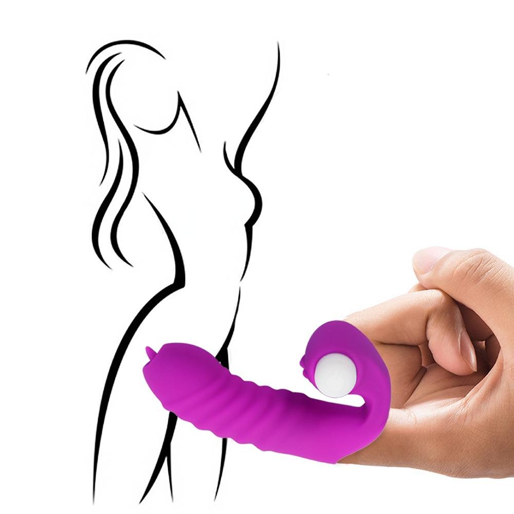 Finger Cover Vibrator Tongue Licking Massager Sex Toys for Women G Spot Orgasm Clitoris Stimulate Couple Flirting