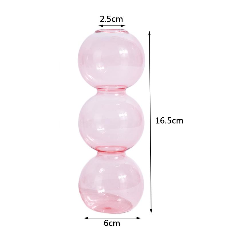 Ins Crystal Ball Bubble Glass Vase Flower Arrangement Hydroponics Ball Glass Art Flower Ware Home Decor Tabletop Glass Vase