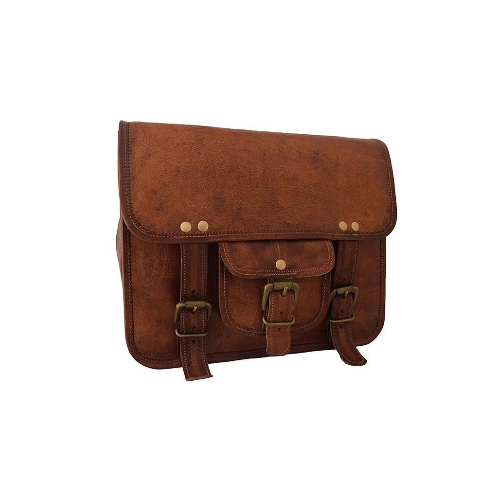 Men's Genuine Leather Vintage Sling Messenger Handmade Briefcase Bag Satchel