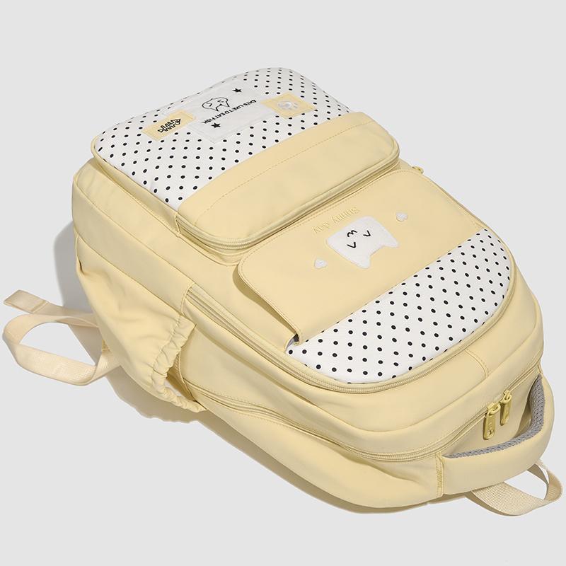 College Style Student Schoolbag Color Block Women's Lightweight Large Capacity Backpack