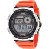 10-Year Battery Quartz Men's Automatic Watch, Resin (Model: AE1000W-2AV), Orange