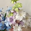 White Fake Daylily Branches 5-head Simulation Decorative Bouquet  Living Room Ornaments