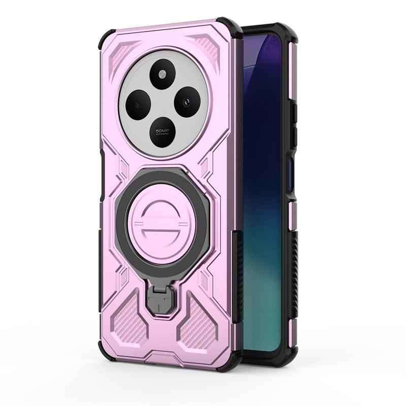 

For Xiaomi Poco C75 Case Poco C75 Cover Metal Holder Magnetic Wireless Charging Bumper Protective Phone Cases On Poco C75 Funda Poco C75