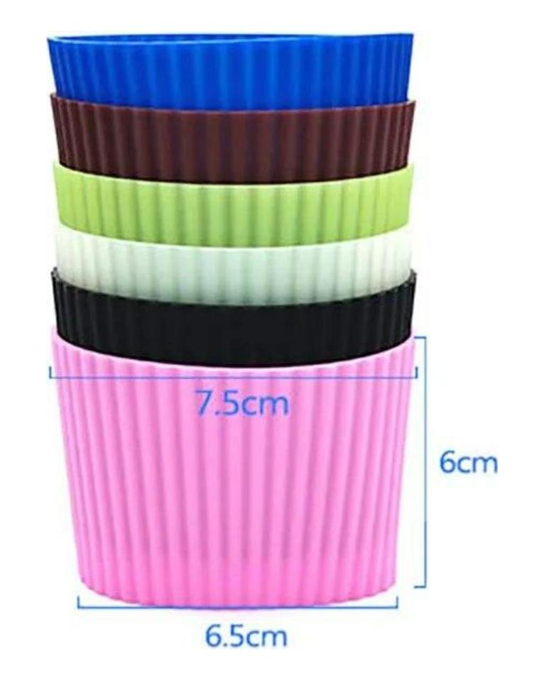 Silicone Cup Sleeve Heat Insulation Coffee Cup Cover Ceramic Cup Cover Non-slip Bottle Sleeves Colored Mug Sleeve