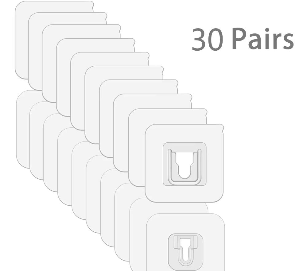 10 Pairs Strong Sticky Hung Double Sided Patch Hook Buckle Transparent Adhesive Wall Hooks Cup Sucker