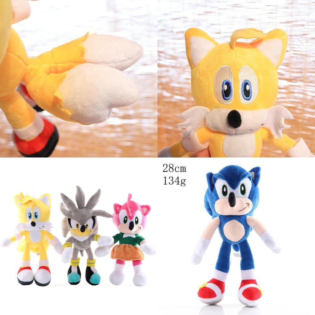 Adorable 28cm Sonic The Hedgehog Shadow Amy Rose Knuckle Tail Plush Toy For All Ages