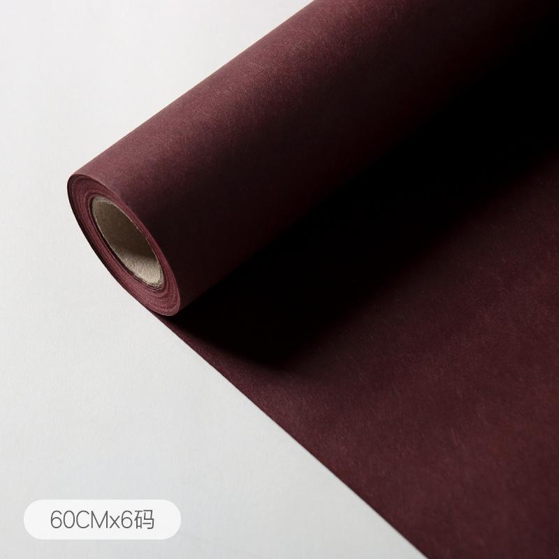 60cmx6yards/1rotolo Carta da Imballaggio Monocolore ad Alta Texture Pellicola Opaca Carta da Regalo per Bouquet di Fiori Bobina Carta da Imballaggio Fai da Te