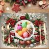 4pcs Christmas Theme Table Mats - Heat Resistant Placemats, Holiday Snowman and Decorative Patterns, Machine Washable