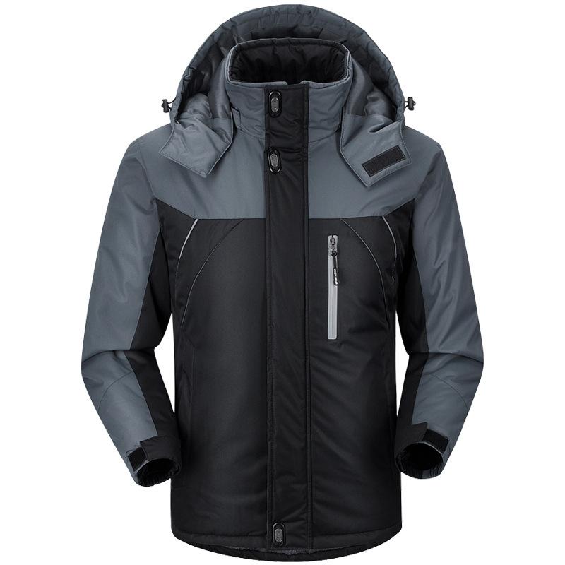 Large Size Cotton-padded Clothes Drive DNU Reflective Strip Jacket with Fleece and Thicker.