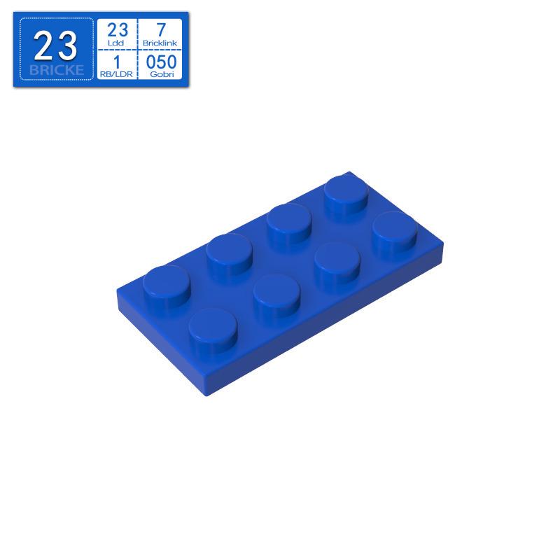 BRICKE 2x4 Compatible Building Plates for LEGO 3020 MOC Parts - Small Thin Bricks