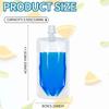 100Pcs Plastic Flasks, 3.5Oz Drink Pouches Bulk, Reusable Drink Pouches, Leak-Proof Food Grade Plastic Flasks for Travel