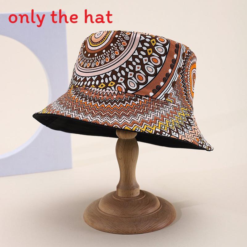 

Bohemian Cotton Sun Hat With Wide Brim For Summer Travel And Sun Protection кавовий